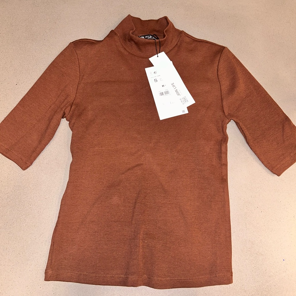 Rust High Neck Top